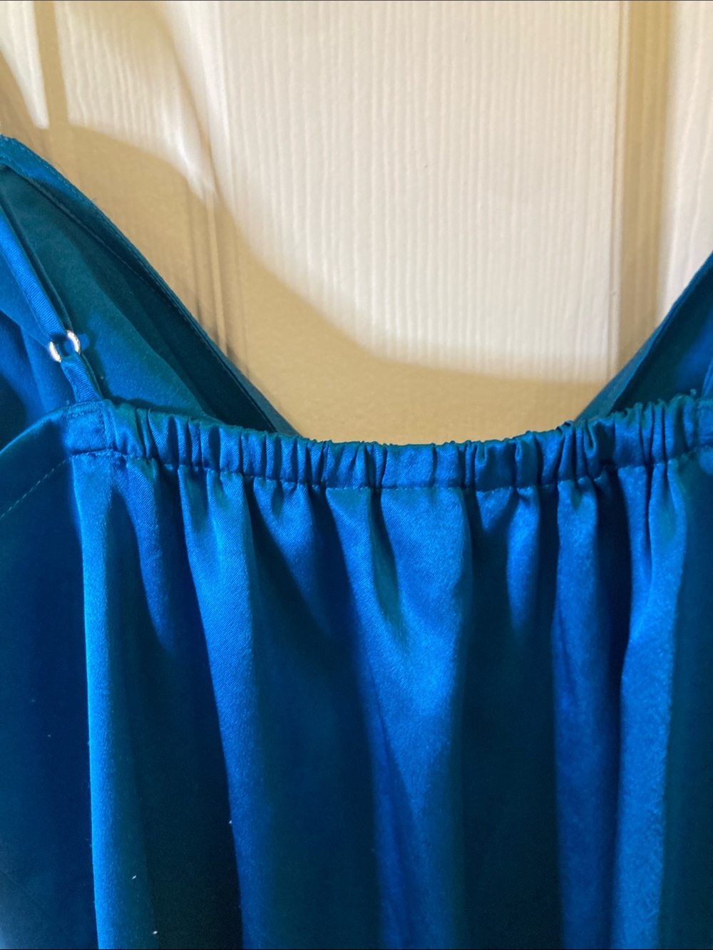 Victoria's Secret Teal Satin Slip Dress - Picture 7 of 9